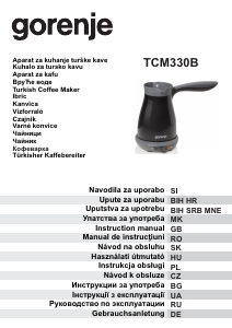 Priročnik Gorenje TCM330B Kavni aparat