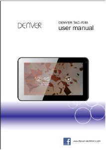 Handleiding Denver TAC-7018 Tablet