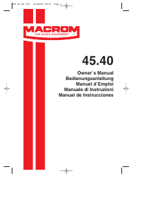 Manual de uso Macrom 45.40 Amplificador para coche