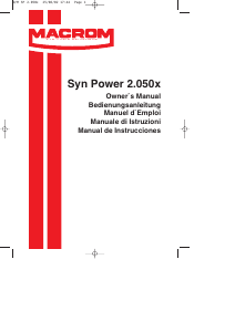 Manual de uso Macrom Syn Power 2.050x Amplificador para coche