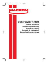 Manual de uso Macrom Syn Power 4.050 Amplificador para coche