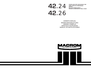 Manual de uso Macrom 42.24 Amplificador para coche