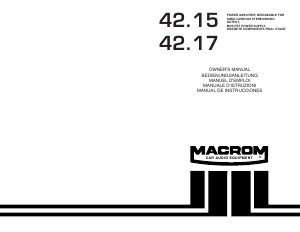 Manual de uso Macrom 42.15 Amplificador para coche