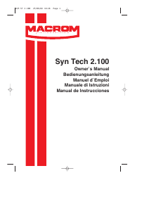 Manual de uso Macrom Syn Tech 2.100 Amplificador para coche