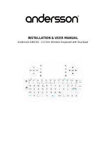Manual Andersson KBD311 Keyboard