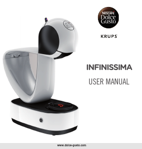 Manual Krups KP170540 Nescafe Dolce Gusto Infinissima Espresso Machine