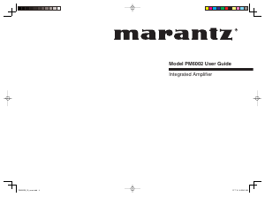 Bruksanvisning Marantz PM6002 Förstärkare
