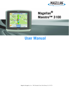 Handleiding Magellan Maestro 3100 Navigatiesysteem