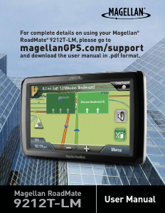 Handleiding Magellan RoadMate 9212T-LM Navigatiesysteem