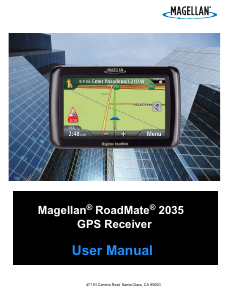 Handleiding Magellan RoadMate 2035 Navigatiesysteem