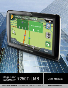 Handleiding Magellan RoadMate 9250T-LMB Navigatiesysteem