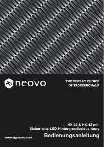 Bedienungsanleitung AG Neovo HX-32 LCD monitor