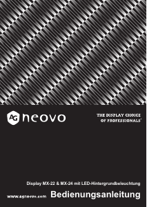 Bedienungsanleitung AG Neovo MX-24 LCD monitor