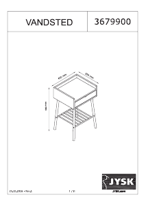 Manual JYSK Vandsted Bedside Table