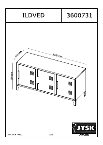説明書 JYSK Ildved TVベンチ