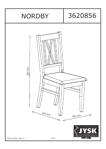 説明書 JYSK Nordby 椅子