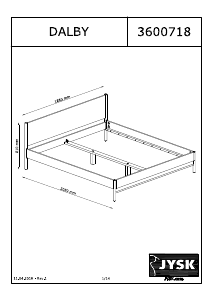 Manual JYSK Dalby (180x200) Bed Frame