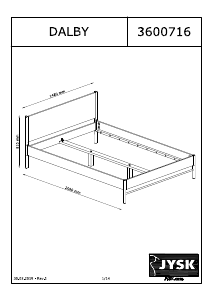 Manual JYSK Dalby (140x200) Bed Frame