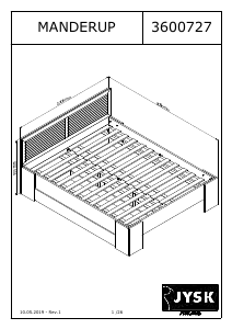 Manual JYSK Manderup (160x200) Bed Frame