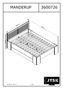 Посібник JYSK Manderup (140x200) Каркас ліжка