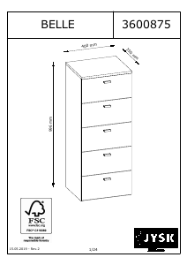 Manual JYSK Belle (40x99x35) Dresser