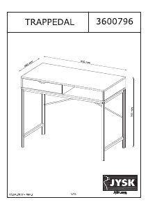 Посібник JYSK Trappedal (48x95x76) Письмовий стіл