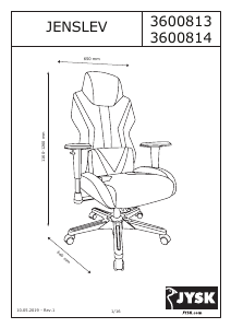 Посібник JYSK Jenslev Офісний стілець