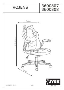 Посібник JYSK Vojens Офісний стілець