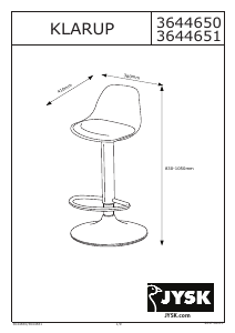 Посібник JYSK Klarup Барний стілець