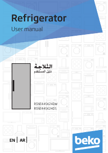 Manual BEKO RSNE445K24DW Refrigerator