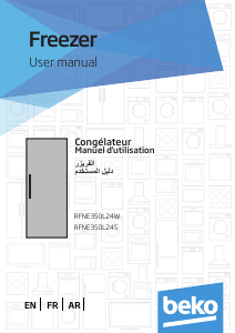 Mode d’emploi BEKO RFNE350L24S Congélateur