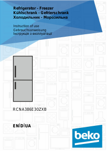 Bruksanvisning BEKO RCNA386E30ZXB Kyl-frys
