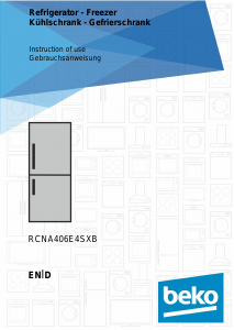 Handleiding BEKO RCNA406E4SXB Koel-vries combinatie