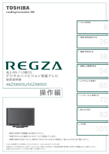 説明書 東芝 55ZX8000 Regza 液晶テレビ