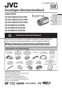 Посібник JVC GZ-E200WE Everio Камкодер