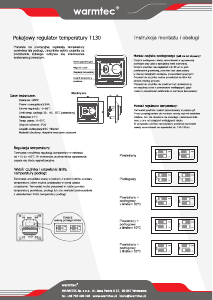 Instrukcja Warmtec T130 Termostat