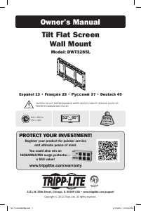 Manual Tripp Lite DWT3285L Wall Mount