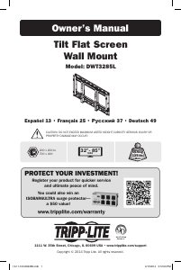 Handleiding Tripp Lite DWT3285L Muurbeugel