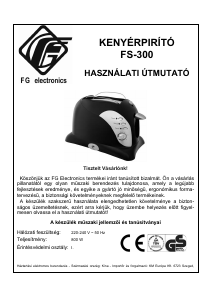 Használati útmutató FG Electronics FS-300 Kenyérpirító
