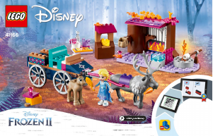 Manual de uso Lego set 41166 Disney Princess Aventura en Carreta de Elsa