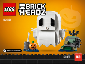 Manual Lego set 40351 Brickheadz Halloween ghost