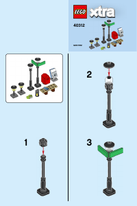 Mode d’emploi Lego set 40312 Xtra Réverbères