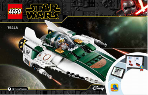 Návod Lego set 75248 Star Wars Stíhačka A-Wing Odporu