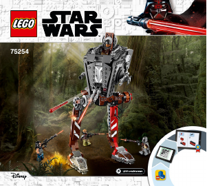 Vadovas Lego set 75254 Star Wars AT-ST plėšikas