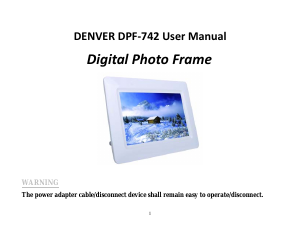 Bruksanvisning Denver DPF-742 Digital fotoram