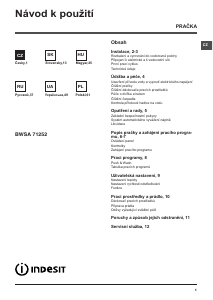 Посібник Indesit BWSA 71252 W EU Пральна машина