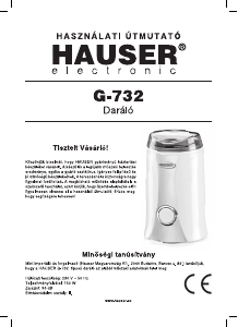 Instrukcja Hauser G-732 Młynek do kawy