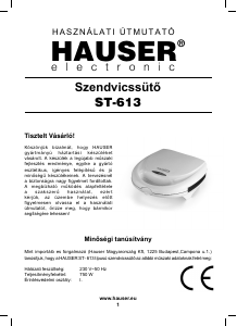 Használati útmutató Hauser ST-613 Kontaktgrill