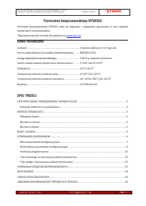 Instrukcja Sterr RTW501 Termostat