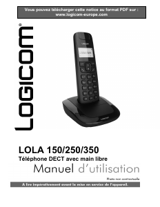 Mode d’emploi Logicom Lola 150 Téléphone sans fil
